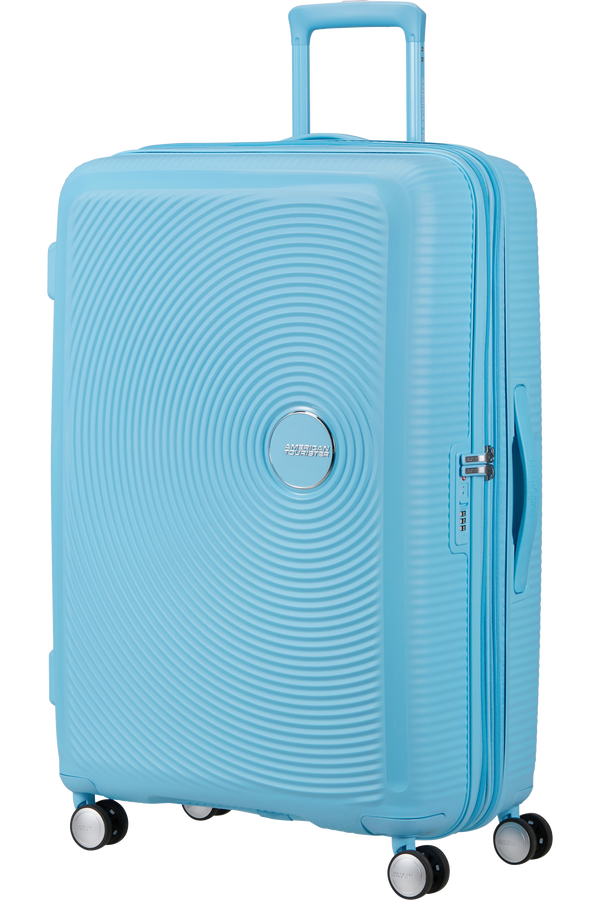 American Tourister SoundBox Spinner TSA Expandable 77cm  Blueberry Fizz