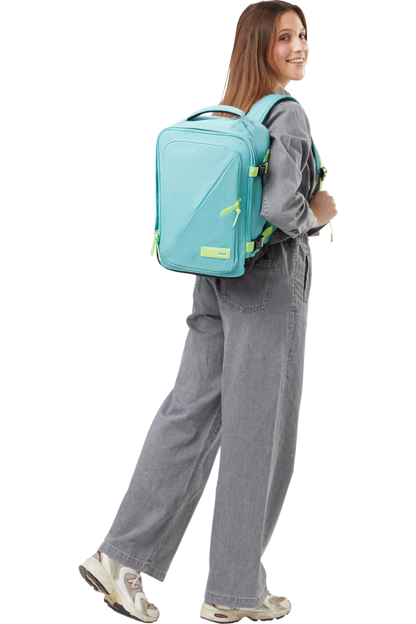 American Tourister Take2cabin Casual Backpack MS  Dusty Turquoise/Lime American Tourister Take2cabin Casual Backpack MS  Dusty Turquoise/Lime