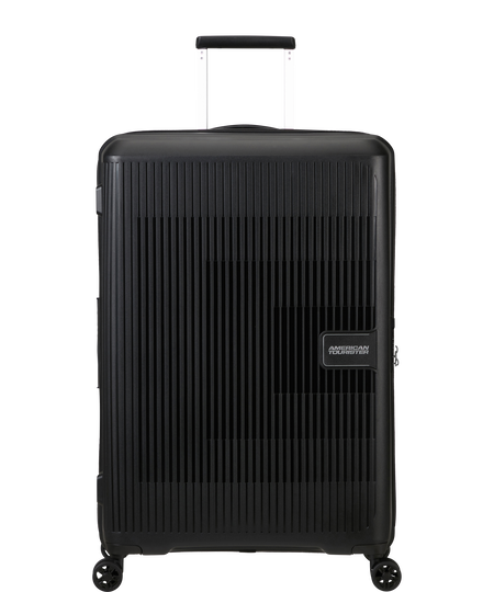 AeroStep 77cm Suuri matkalaukku | American Tourister Aerostep Spinner 77/28 Exp Tsa 77cm  Black