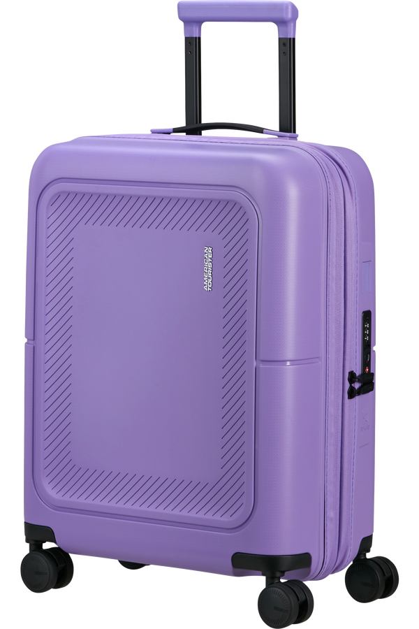 American Tourister DashPop Spinner Expandable TSA 55cm Violet Purple American Tourister DashPop Spinner Expandable TSA 55cm Violet Purple