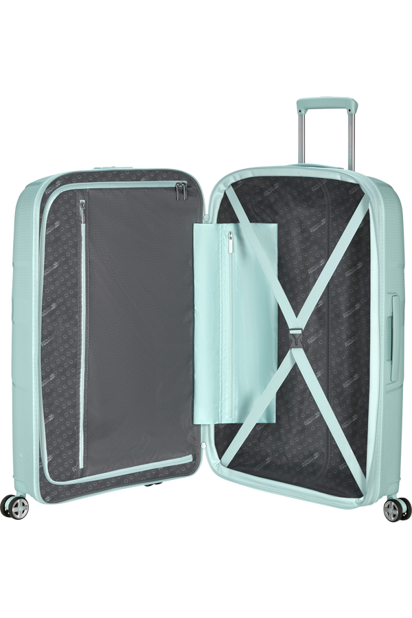 American Tourister StarVibe Spinner Expandable TSA 77cm  Metallic Surf Blue American Tourister StarVibe Spinner Expandable TSA 77cm  Metallic Surf Blue