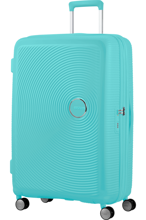 American Tourister Soundbox Spinner TSA Expandable 77cm  Poolside Blue American Tourister Soundbox Spinner TSA Expandable 77cm  Poolside Blue