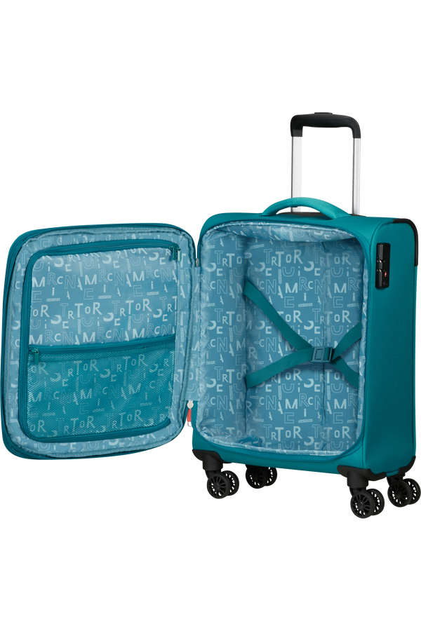 American Tourister Pulsonic Spinner Expandable 55cm  Stone Teal