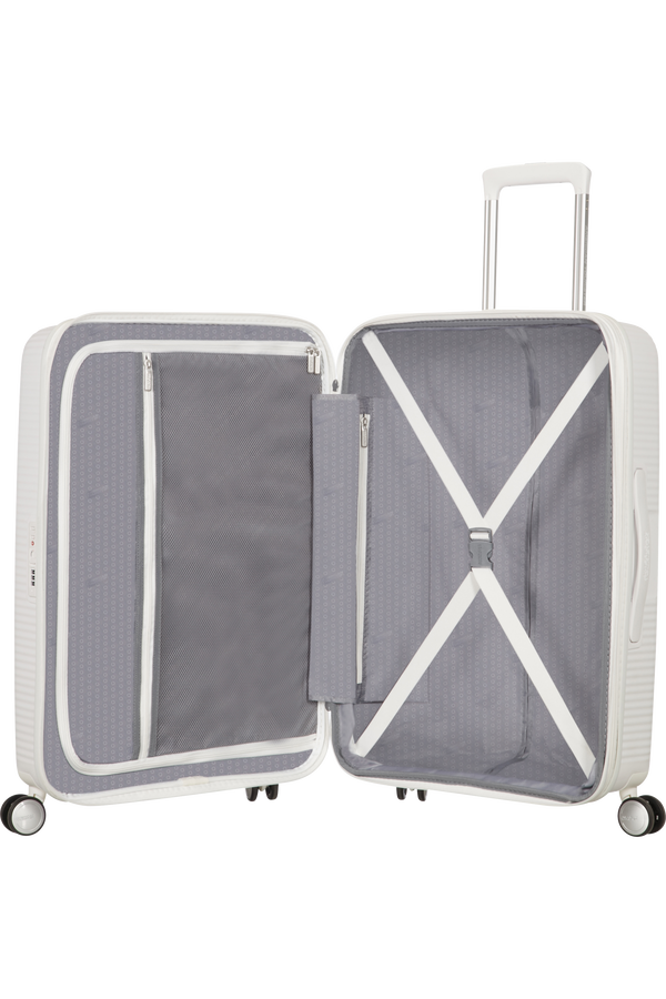 American Tourister Soundbox Spinner Expandable 67cm Pure White American Tourister Soundbox Spinner Expandable 67cm Pure White