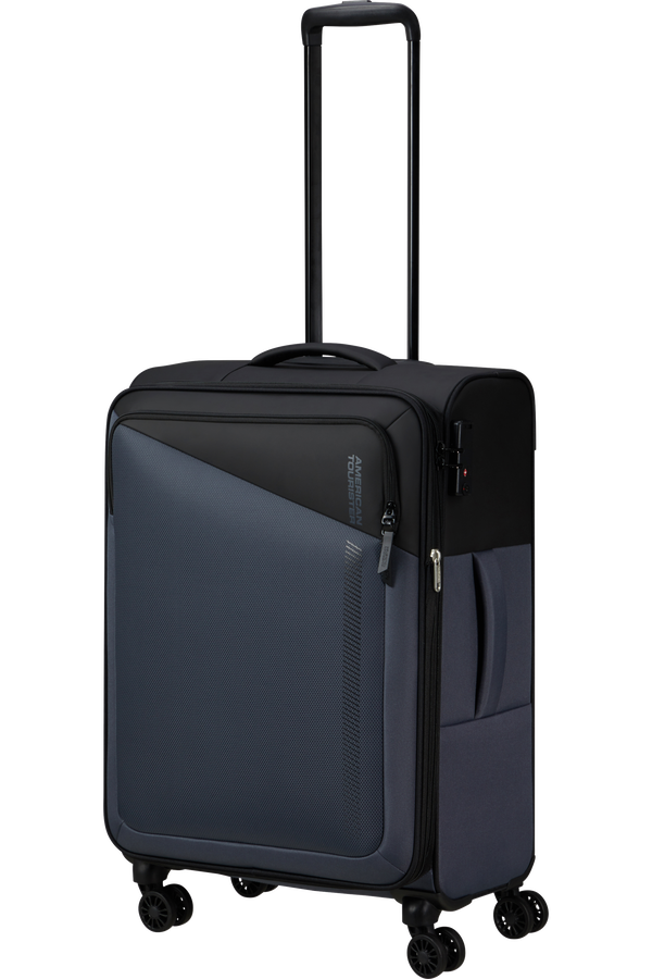 American Tourister Daring Dash Spinner Expandable TSA M  Black/Grey
