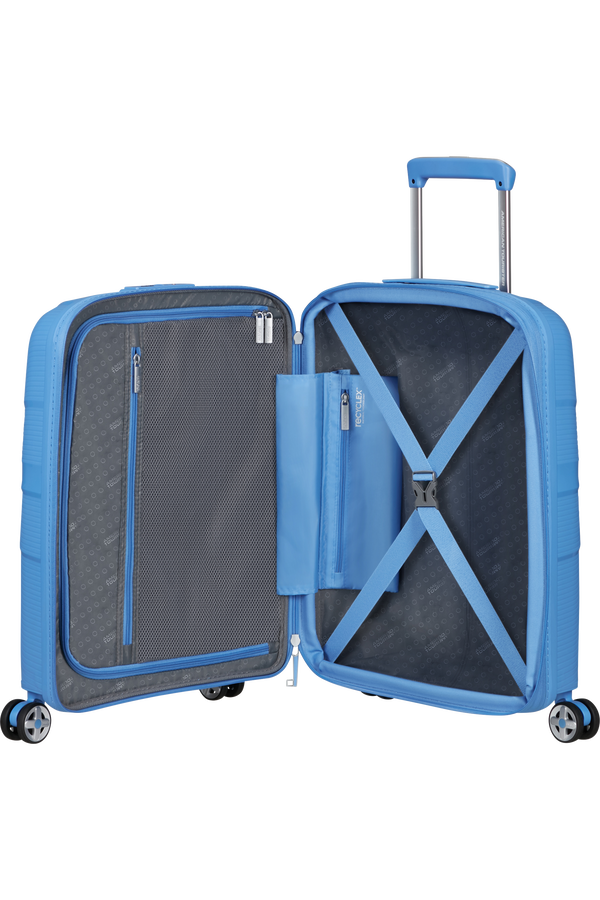 American Tourister Starvibe Spinner Expandable TSA 55cm Tranquil Blue