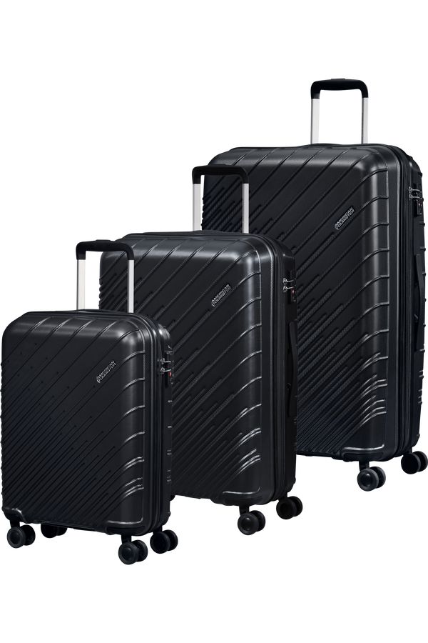 American Tourister Speedstar 3 PC SET A  Black