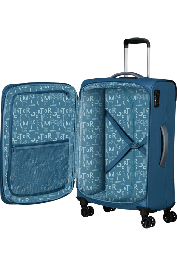 American Tourister Pulsonic Spinner Expandable 68 cm  Coronet Blue American Tourister Pulsonic Spinner Expandable 68 cm  Coronet Blue