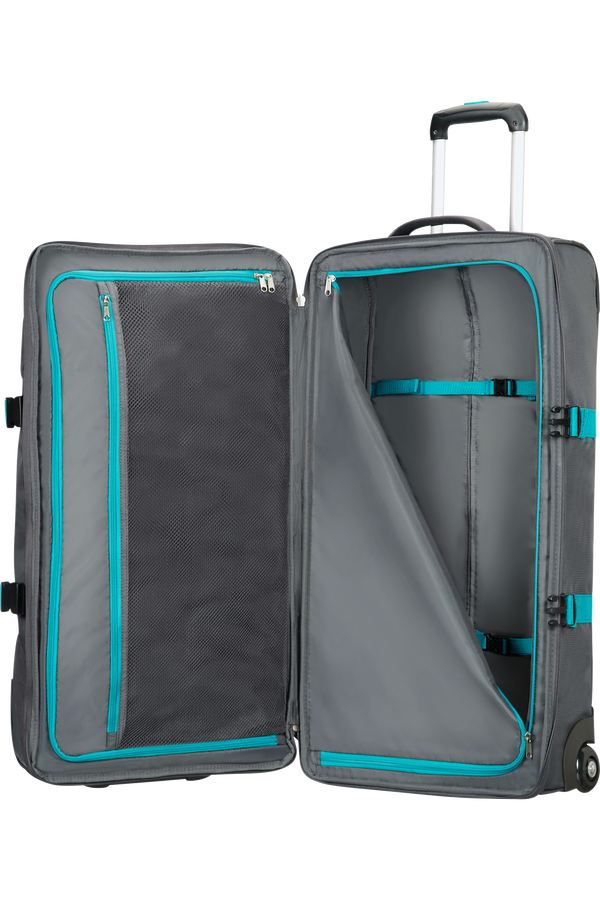 American Tourister Road Quest Duffle with Wheels L  Grey/Turquoise