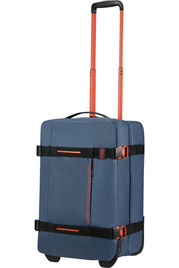 American Tourister Urban Track Duffle with Wheels Coated S  Navy/Orange American Tourister Urban Track Duffle with Wheels Coated S  Navy/Orange