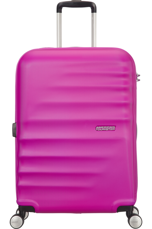American Tourister Wavebreaker 4-wheel cabin baggage Spinner suitcase 55x40x20cm Hot Lips Pink
