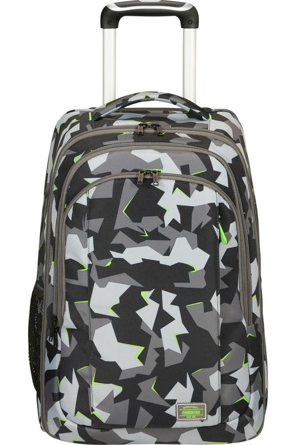 American Tourister Fast Route Laptop Backpack with Wheels Core 15.6'  Camo/Acid Green