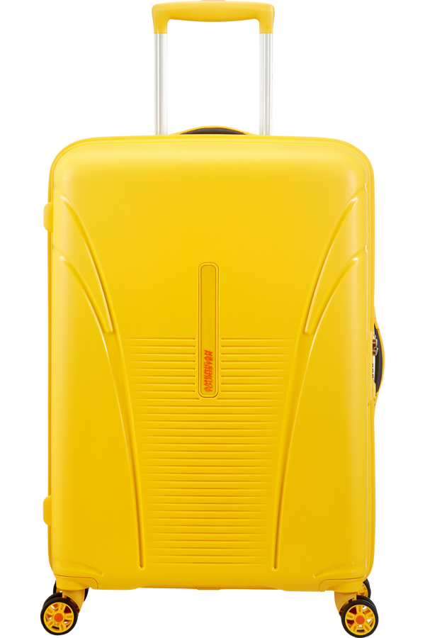 American Tourister Skytracer 4-wheel 68cm medium Spinner suitcase  Saffron Yellow