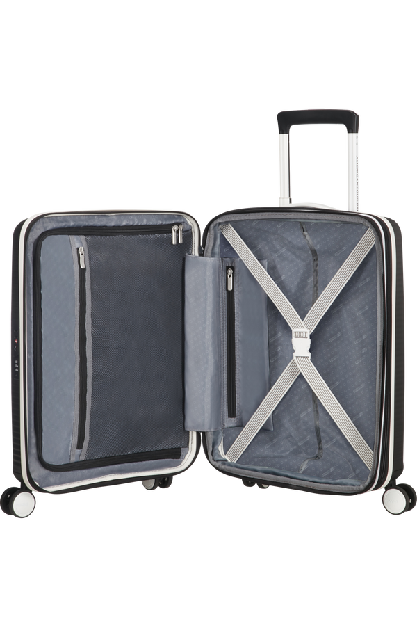 American Tourister Soundbox Spinner TSA Expandable 55cm  Black/White