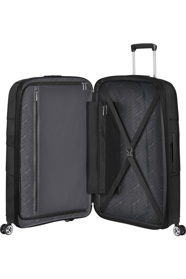 American Tourister Starvibe Spinner Expandable 77cm Black American Tourister Starvibe Spinner Expandable 77cm Black