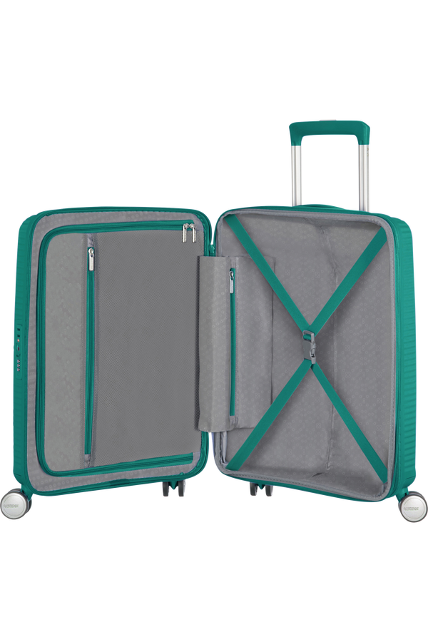 American Tourister Soundbox Spinner TSA Expandable 55cm  Forest Green American Tourister Soundbox Spinner TSA Expandable 55cm  Forest Green