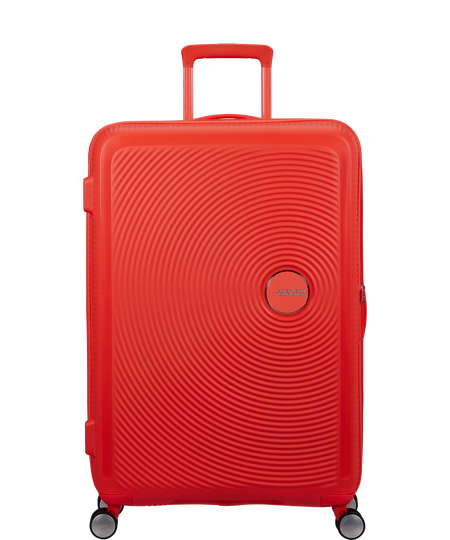 SoundBox 77cm Suuri matkalaukku | American Tourister SoundBox Spinner TSA Expandable 77cm  Neon Orange