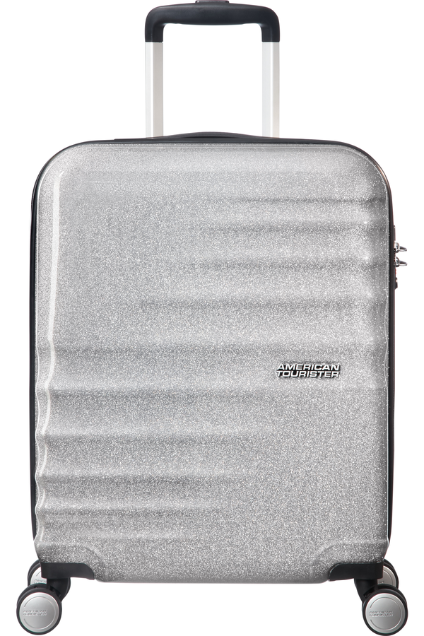 American Tourister Wavebreaker Spinner 55cm  Silver Sparkle