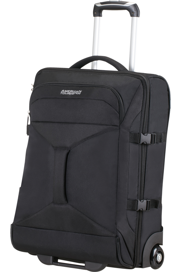 American Tourister Road Quest Duffle with Wheels 55X40X20cm Solid Black