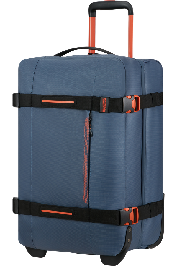 American Tourister Urban Track Duffle with Wheels Coated S  Navy/Orange American Tourister Urban Track Duffle with Wheels Coated S  Navy/Orange