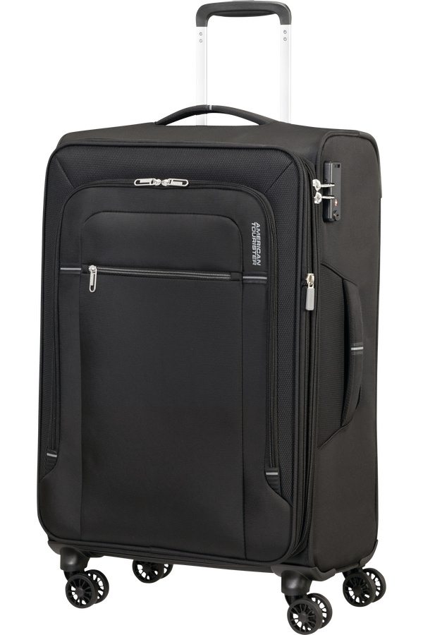 American Tourister Crosstrack Spinner Expandable 67cm  Black/Grey American Tourister Crosstrack Spinner Expandable 67cm  Black/Grey