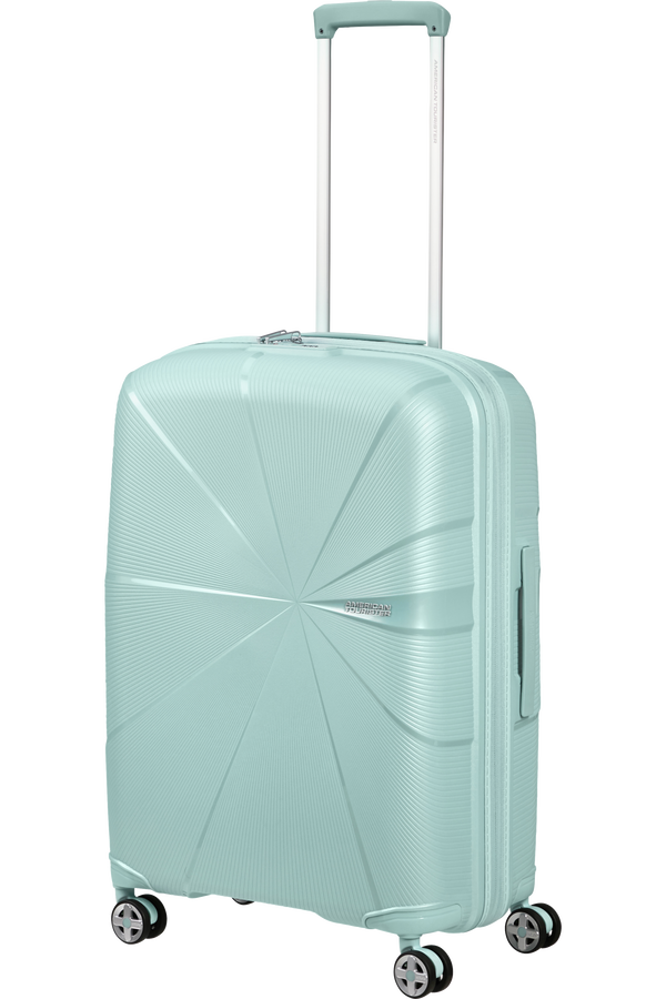 American Tourister StarVibe Spinner Expandable TSA 67cm  Metallic Surf Blue American Tourister StarVibe Spinner Expandable TSA 67cm  Metallic Surf Blue