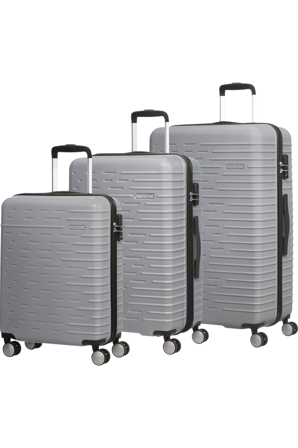 American Tourister Hyperdash 3 PC Set A  Silver Grey