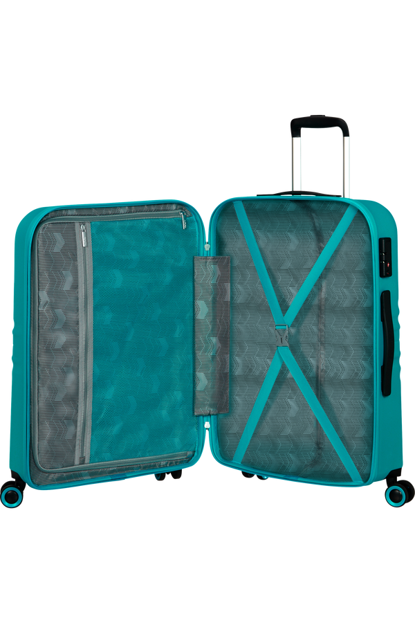 American Tourister Wavetwister Spinner TSA 66cm  Aqua Turquoise