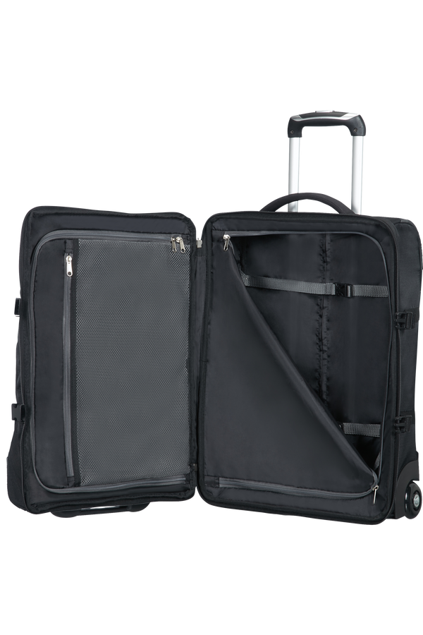 American Tourister Road Quest Duffle with Wheels 55X40X20cm Solid Black
