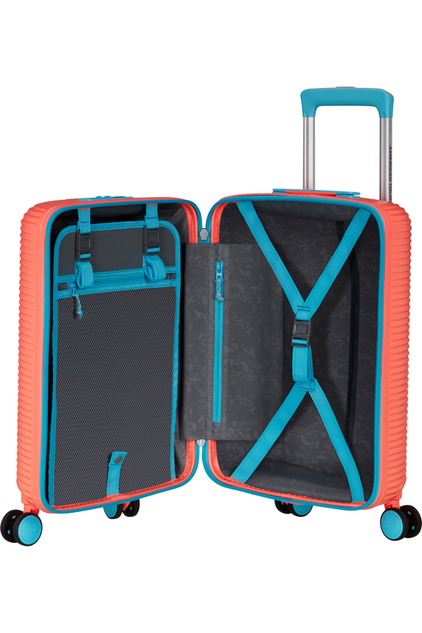 American Tourister Rollio Spinner 52cm  Coral/Blue