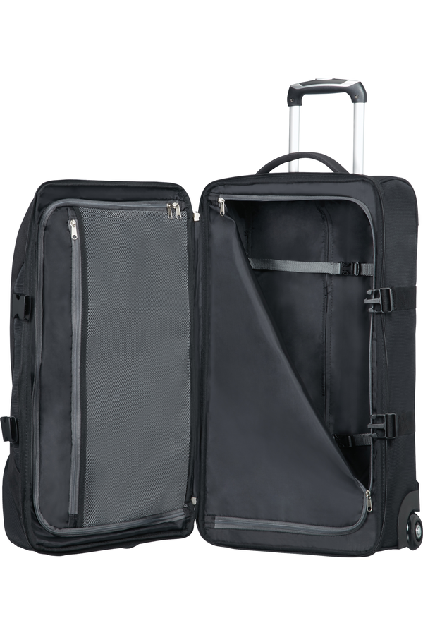 American Tourister Road Quest Duffle with Wheels M Solid Black