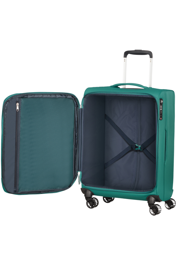 American Tourister Lite Ray Spinner TSA Expandable 55cm  Forest Green