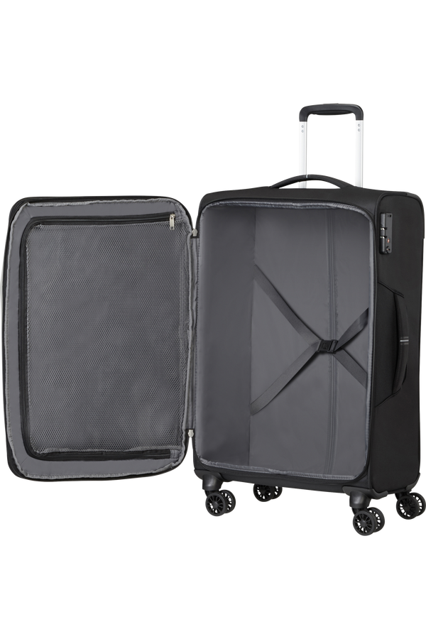 American Tourister Crosstrack Spinner Expandable 67cm  Black/Grey American Tourister Crosstrack Spinner Expandable 67cm  Black/Grey