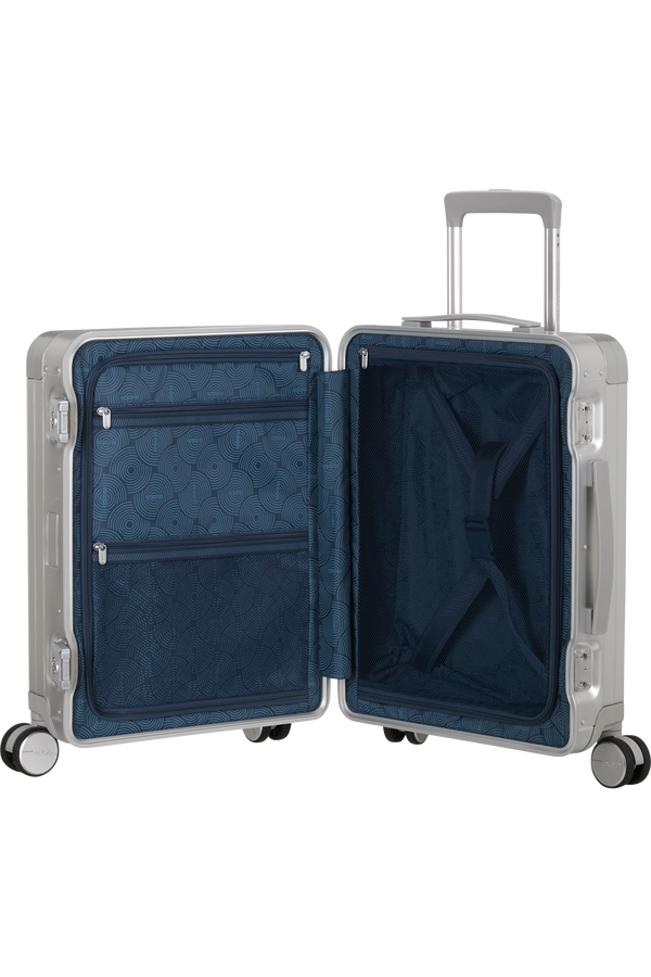 American Tourister Soundbox Alu Spinner TSA 55cm  Silver