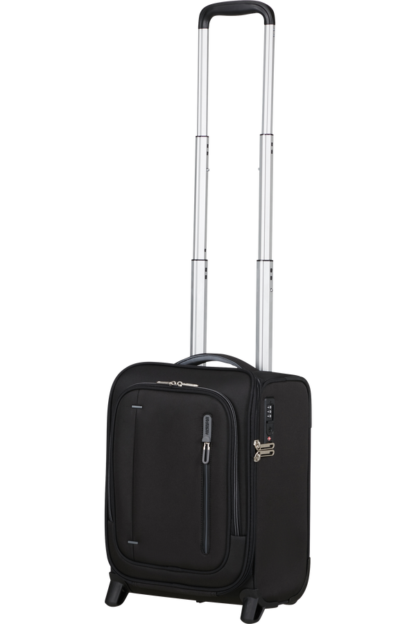 Cloudrider S/M Kaksipy&ouml;r&auml;inen matkalaukku | American Tourister Cloudrider Upright Underseater Tsa  Jet Black