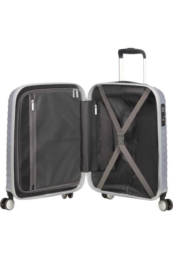 American Tourister Jetglam Spinner 55cm  Metallic Silver