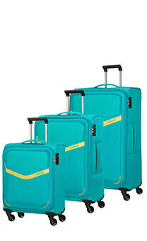American Tourister Springwave 3 PC Set A  Mint/Yellow