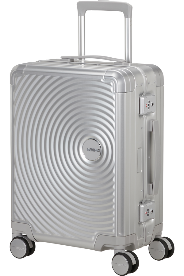 American Tourister Soundbox Alu Spinner TSA 55cm  Silver