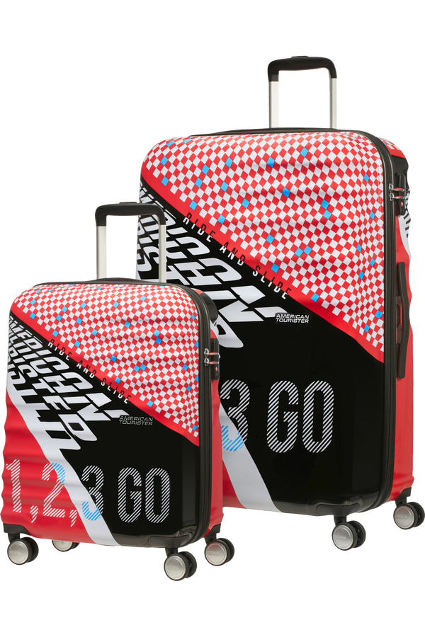 American Tourister Wavebreaker 2 PC Set A  Retro Racer