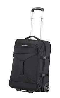 American Tourister Road Quest Duffle with Wheels 55X40X20cm Solid Black