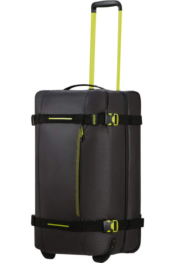 American Tourister Urban Track Duffle with Wheels Coated M  Black/Lime