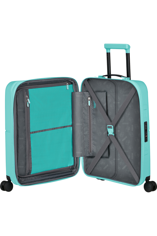 American Tourister DashPop Spinner Expandable TSA 55cm Aqua Sky