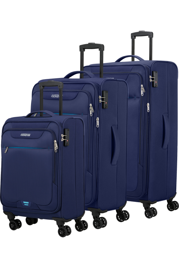 American Tourister Street Roll 3 Pc Set B  Navy
