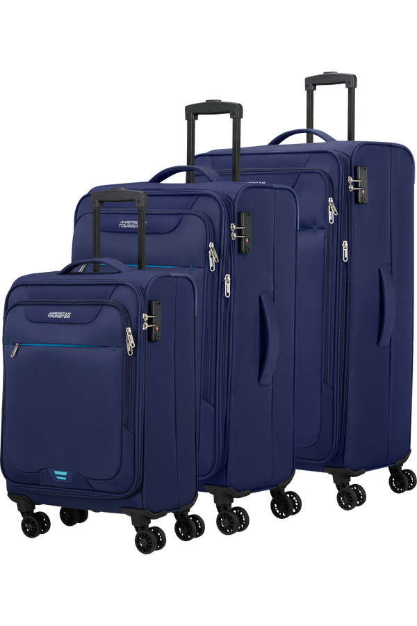 American Tourister Street Roll 3 Pc Set B Navy