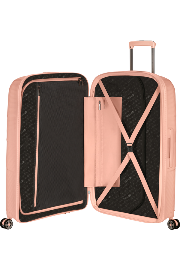 American Tourister StarVibe Spinner Expandable TSA 77cm  Metallic Peach