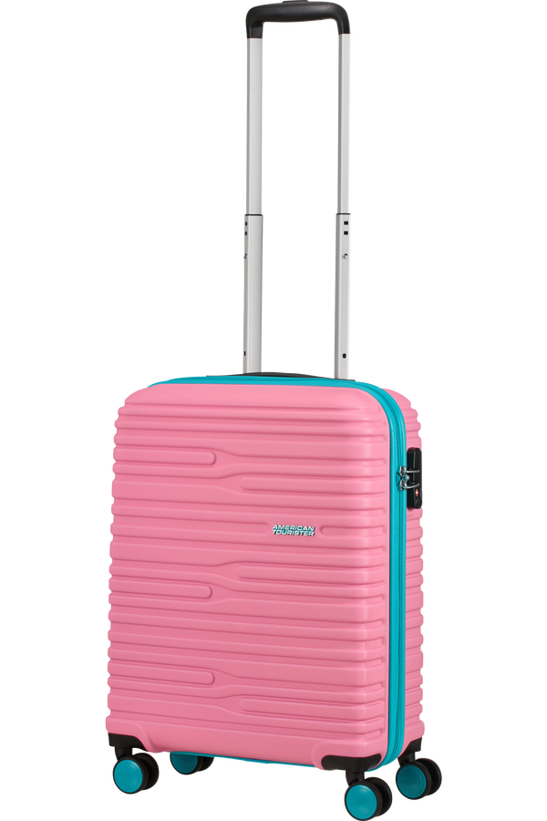 American Tourister Wavestream Spinner 55/20 Tsa  Pink/Turquoise