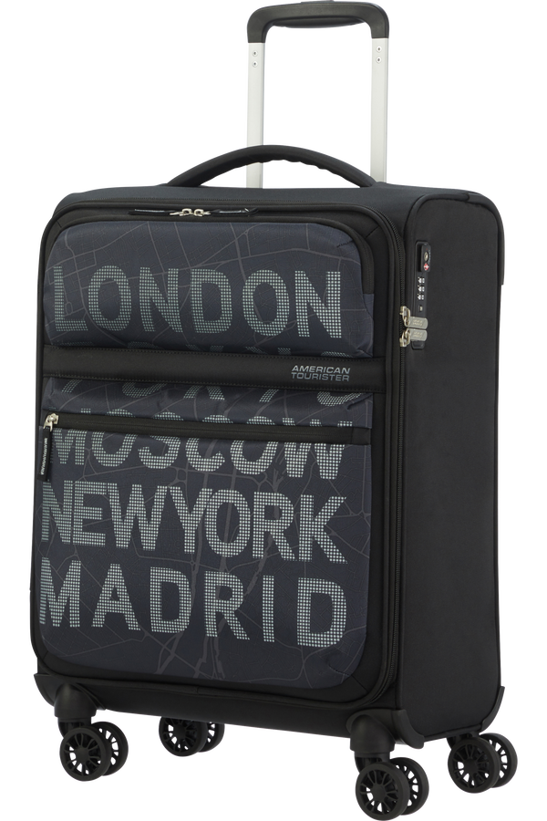 American Tourister Matchup Spinner Print TSA 55cm  City Map Black