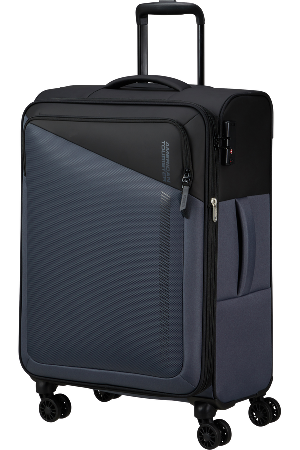 American Tourister Daring Dash Spinner Expandable TSA M  Black/Grey