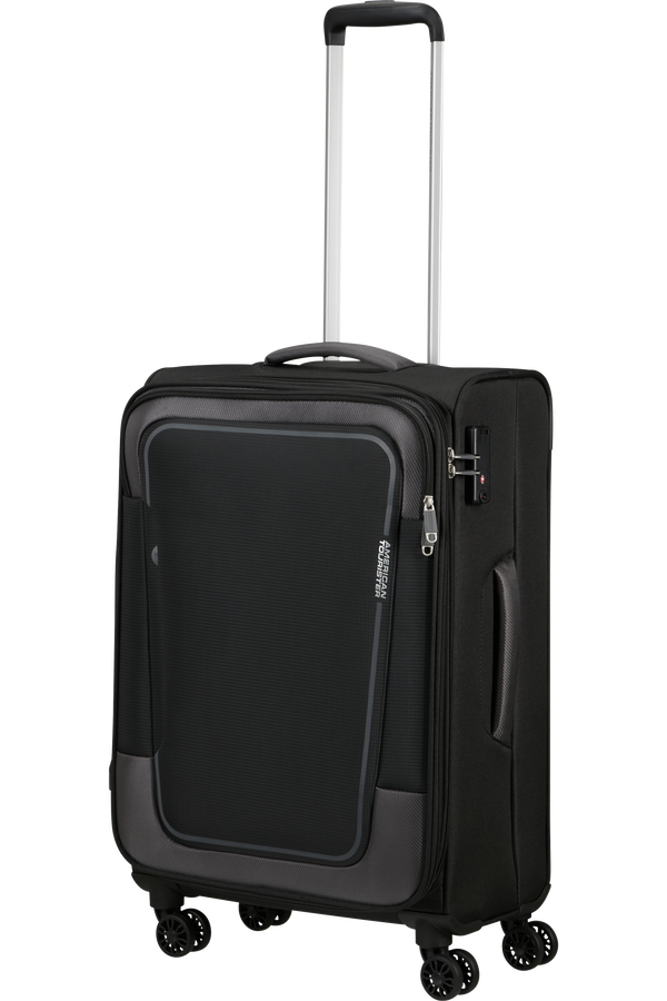 American Tourister Pulsonic Spinner Expandable 68cm  Asphalt Black
