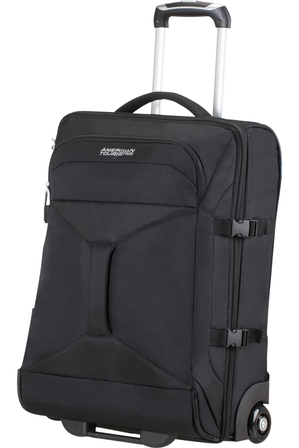 American Tourister Road Quest Duffle with Wheels 55X40X20cm Solid Black